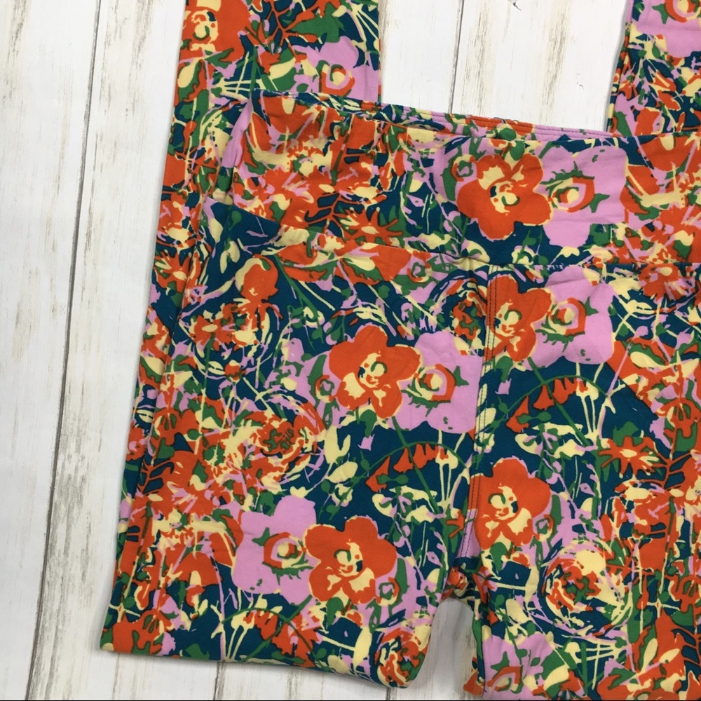LuLaRoe Leggings Multi Color Floral Print - Picture 2 of 5